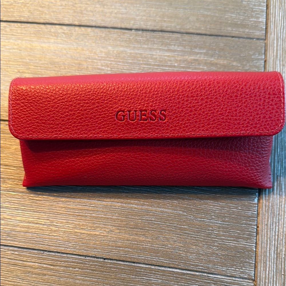 Guess Red Pebbled Leather Wallet